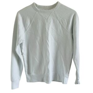 Everlane Soft Gray/White Crewneck Sweater